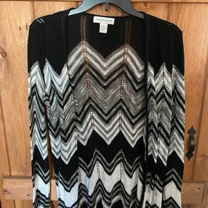 Christopher & banks zig zag stripped cardigan